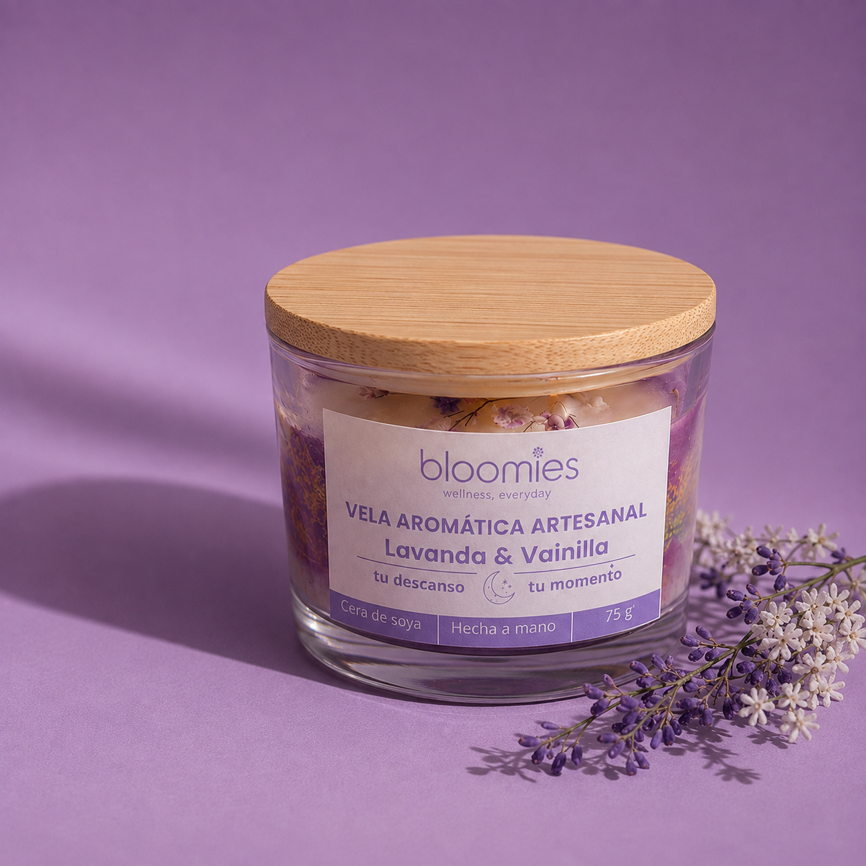 Bloomies Moon Candle